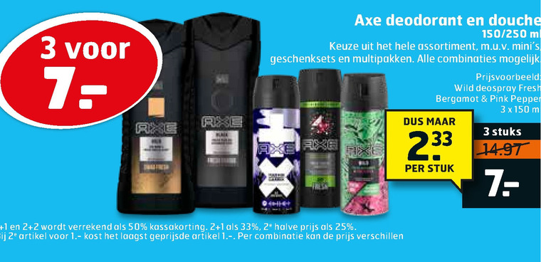 Axe   douchegel, deodorant folder aanbieding bij  Trekpleister - details