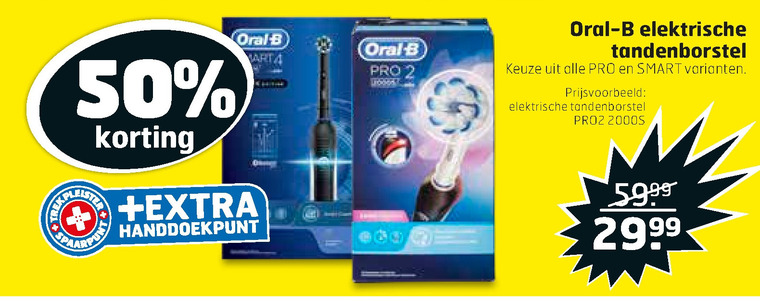 Braun Oral-B   electrische tandenborstel folder aanbieding bij  Trekpleister - details