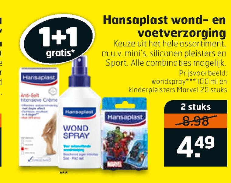 Hansaplast   wondverzorging, voetverzorging folder aanbieding bij  Trekpleister - details