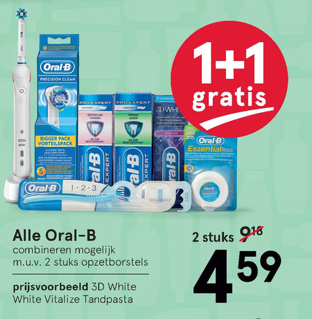 Braun Oral-B   opzetborstel, mondwater folder aanbieding bij  Etos - details