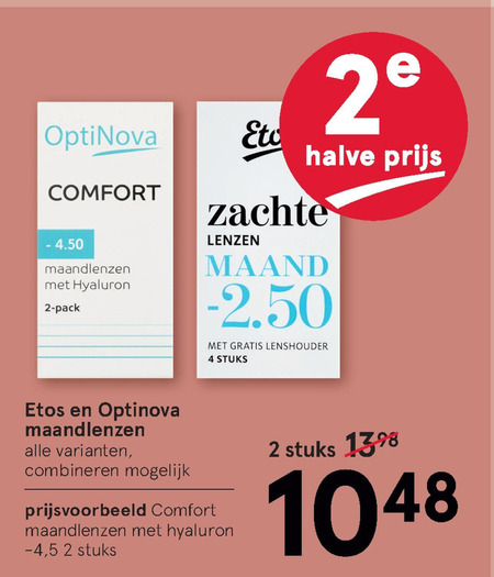 Etos Huismerk   maandlenzen folder aanbieding bij  Etos - details