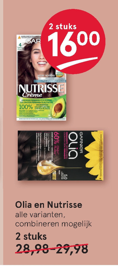 Garnier Nutrisse   haarkleuring folder aanbieding bij  Etos - details