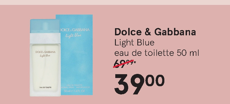 Dolce and Gabanna   eau de toilette folder aanbieding bij  Etos - details