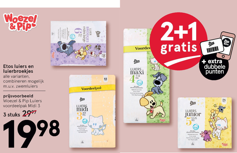 Etos Huismerk   luierbroekjes, luiers folder aanbieding bij  Etos - details