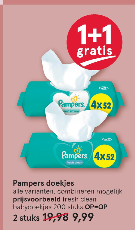 Pampers   billendoekjes folder aanbieding bij  Etos - details