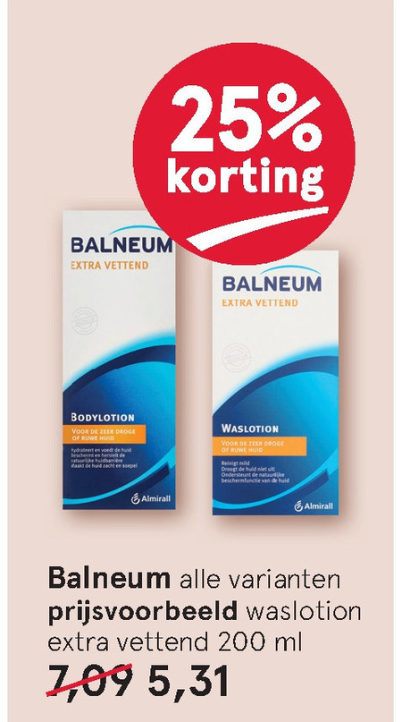 Balneum   bodylotion, badolie folder aanbieding bij  Etos - details