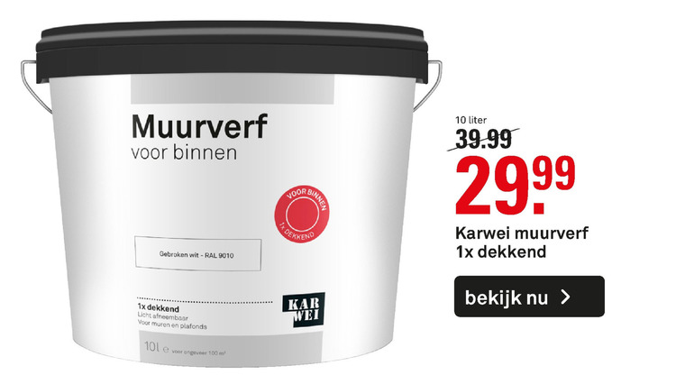 Karwei Huismerk   muurverf folder aanbieding bij  Karwei - details