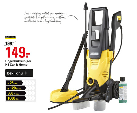 Karcher   hogedrukreiniger folder aanbieding bij  Karwei - details