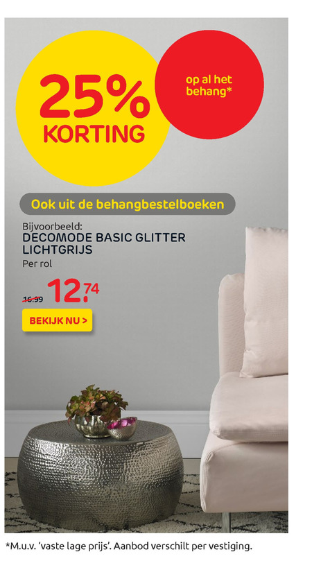 Decomode   behang folder aanbieding bij  Praxis - details