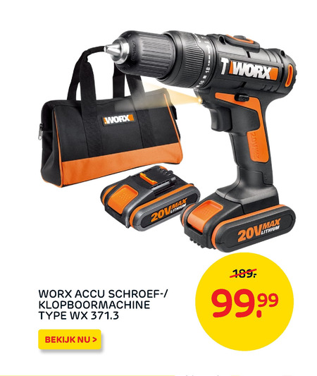 Worx   accuboormachine folder aanbieding bij  Praxis - details