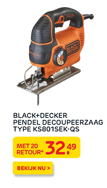 Black and Decker   decoupeerzaag folder aanbieding bij  Praxis - details