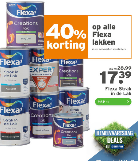 Flexa   lak folder aanbieding bij  Gamma - details