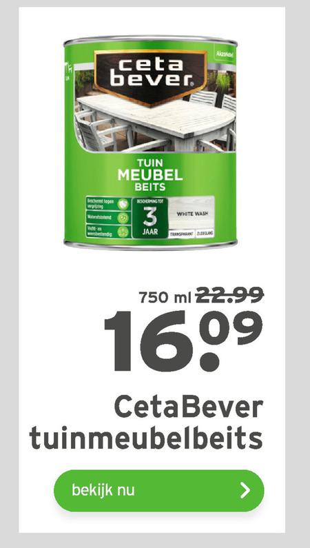 Cetabever   beits folder aanbieding bij  Gamma - details