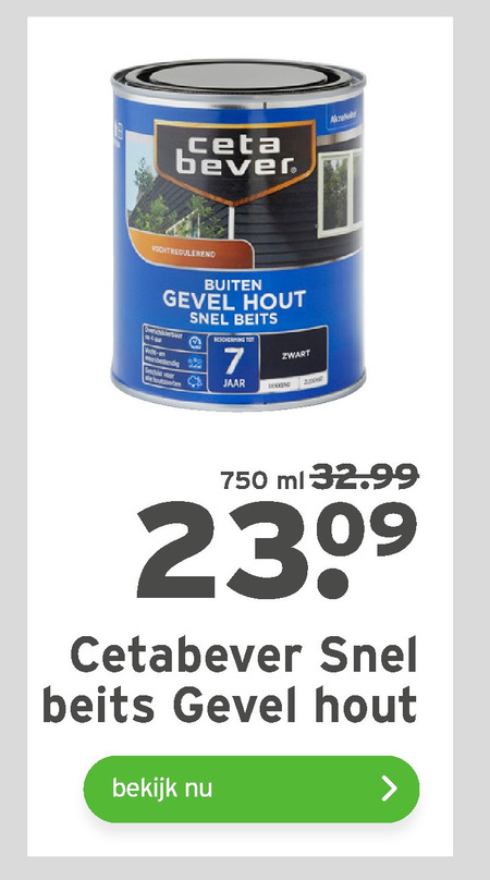 Cetabever   beits folder aanbieding bij  Gamma - details