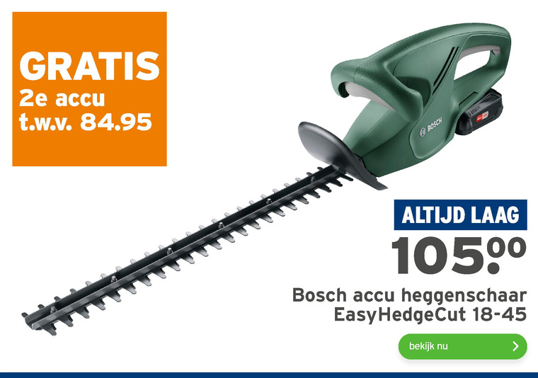 wandelen Veilig Absorberen Bosch heggenschaar folder aanbieding bij Gamma - details