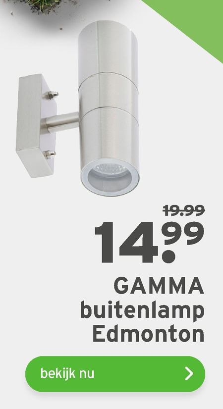 oppakken Sinis Huiswerk Gamma Huismerk buitenlamp folder aanbieding bij Gamma - details