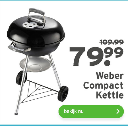 Weber   houtskool barbecue folder aanbieding bij  Gamma - details