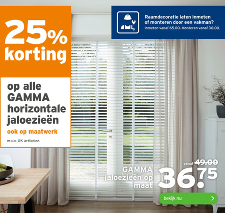 Gamma Huismerk   jaloezie folder aanbieding bij  Gamma - details