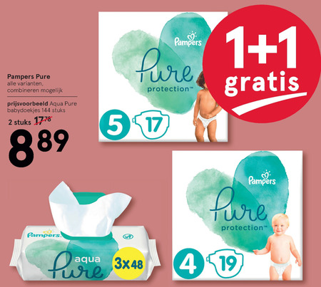 Pampers   billendoekjes, luiers folder aanbieding bij  Etos - details