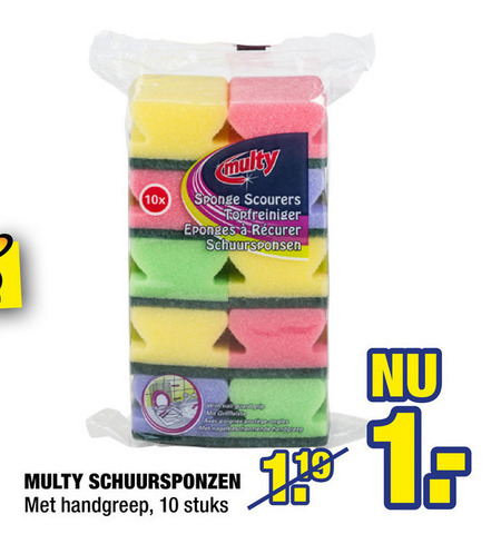 Multy   schuursponsjes folder aanbieding bij  Big Bazar - details