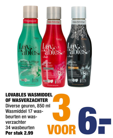 Lovables   wasmiddel, wasverzachter folder aanbieding bij  Big Bazar - details