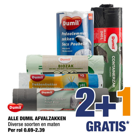 Dumil   afvalzak, vuilniszakken folder aanbieding bij  Big Bazar - details