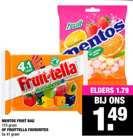 Fruit-Tella   snoep folder aanbieding bij  Big Bazar - details