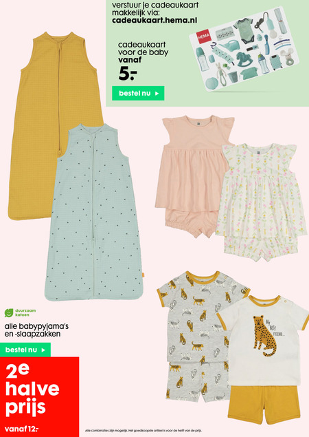 Hema huismerk   babypyjama, babyslaapzak folder aanbieding bij  Hema - details