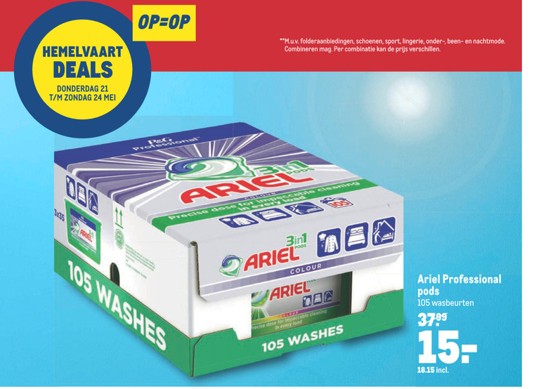 Ariel   wasmiddel folder aanbieding bij  Makro - details