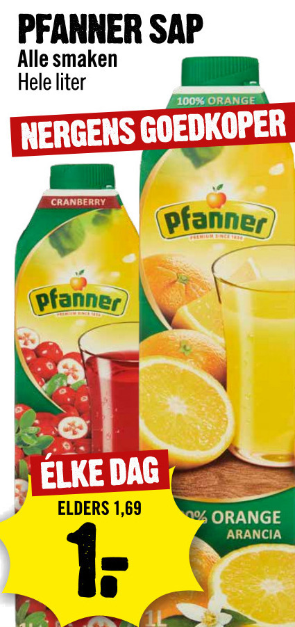 Pfanner   fruitdrank folder aanbieding bij  Dirck III - details