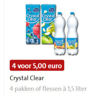 Crystal Clear   fruitdrank folder aanbieding bij  Jumbo - details