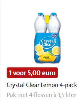 Crystal Clear   fruitdrank folder aanbieding bij  Jumbo - details