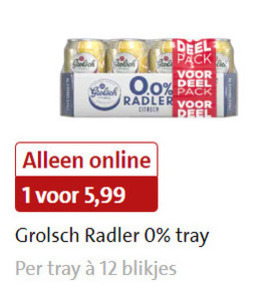 Grolsch   radler bier folder aanbieding bij  Jumbo - details