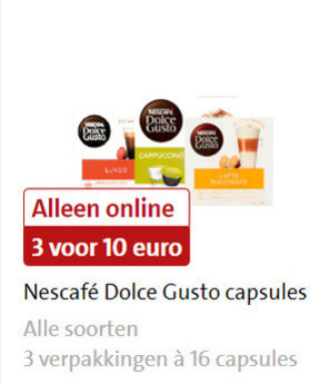 Nescafe   dolce gusto capsules folder aanbieding bij  Jumbo - details