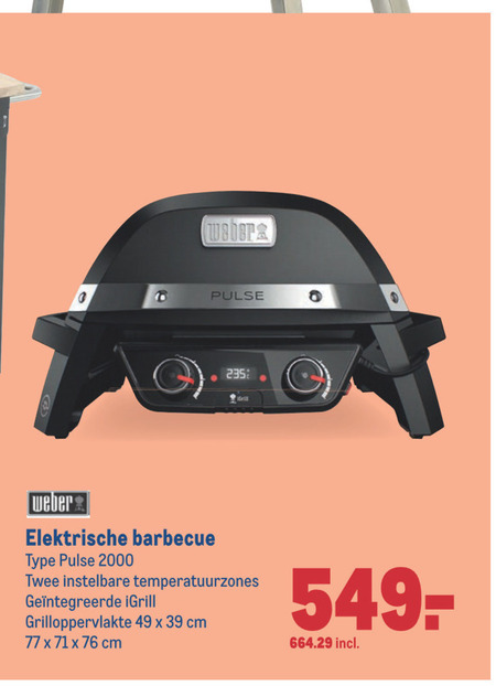 Weber   elektrische deken folder aanbieding bij  Makro - details