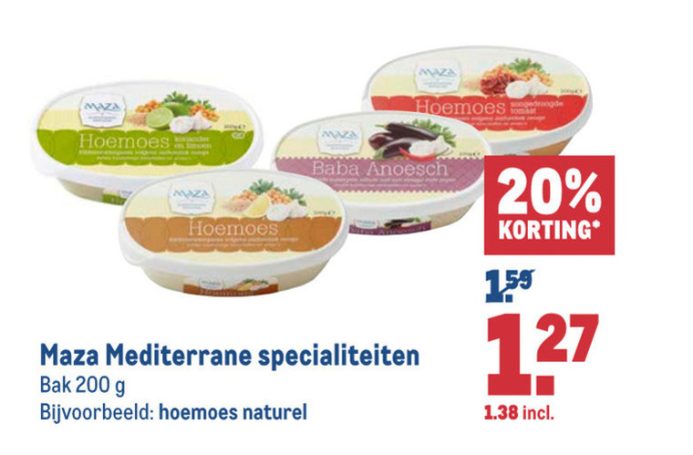 Maza   houmous folder aanbieding bij  Makro - details