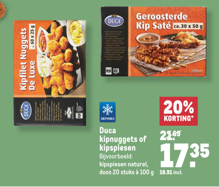 Duca   kipsnacks, kipspiesjes folder aanbieding bij  Makro - details