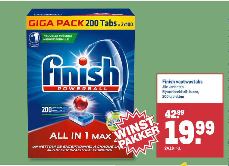 Finish   vaatwasmiddel folder aanbieding bij  Makro - details