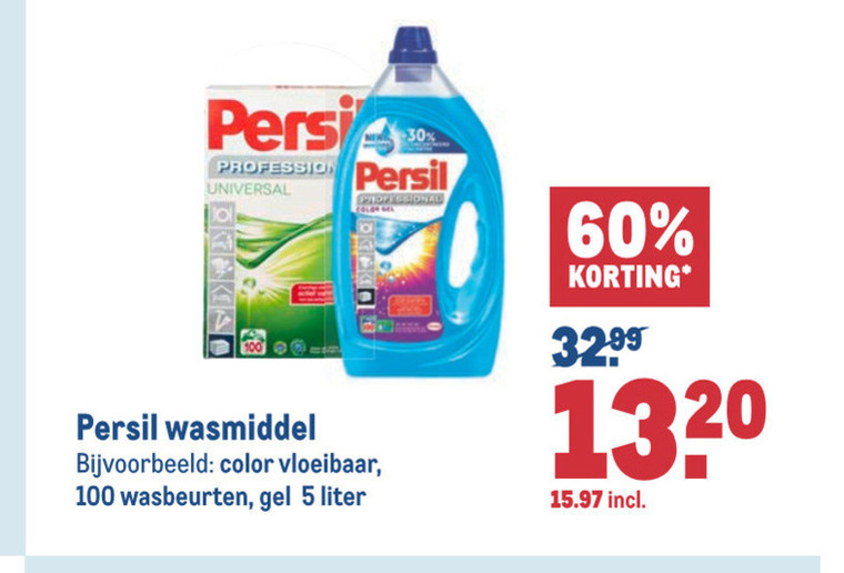 Persil   wasmiddel folder aanbieding bij  Makro - details