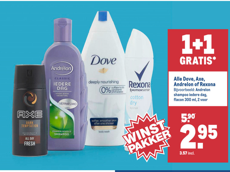 Andrelon   shampoo, douchegel folder aanbieding bij  Makro - details