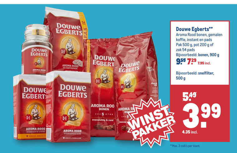 Douwe Egberts   oploskoffie, koffiebonen folder aanbieding bij  Makro - details