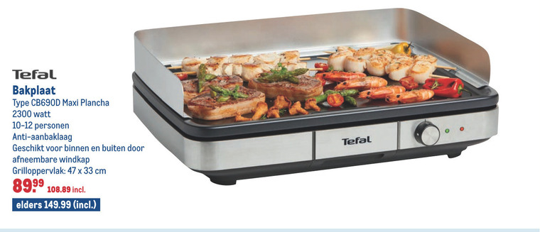 Tefal   tafelgrill folder aanbieding bij  Makro - details