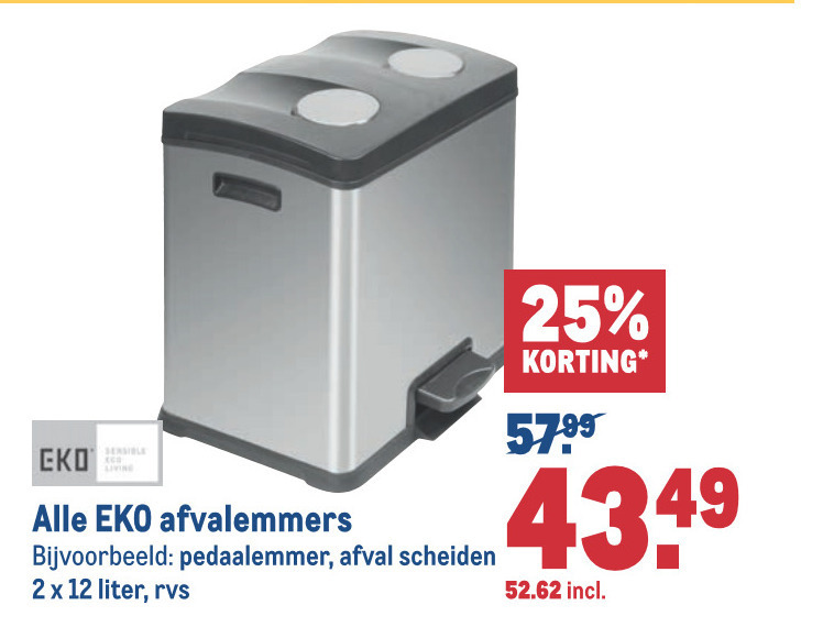 EKO   pedaalemmer folder aanbieding bij  Makro - details