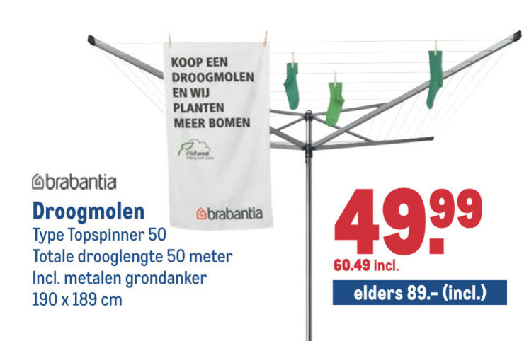 Brabantia   droogmolen folder aanbieding bij  Makro - details