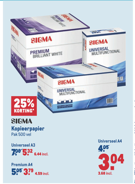 Sigma   printerpapier folder aanbieding bij  Makro - details