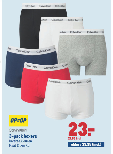 achterlijk persoon Wijzer koken Calvin Klein heren boxershort folder aanbieding bij Makro - details