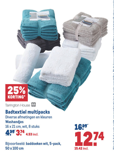 Tarrington House   badtextiel, washandje folder aanbieding bij  Makro - details