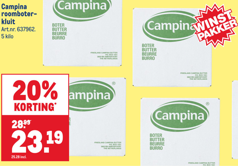 Campina   roomboter folder aanbieding bij  Makro - details