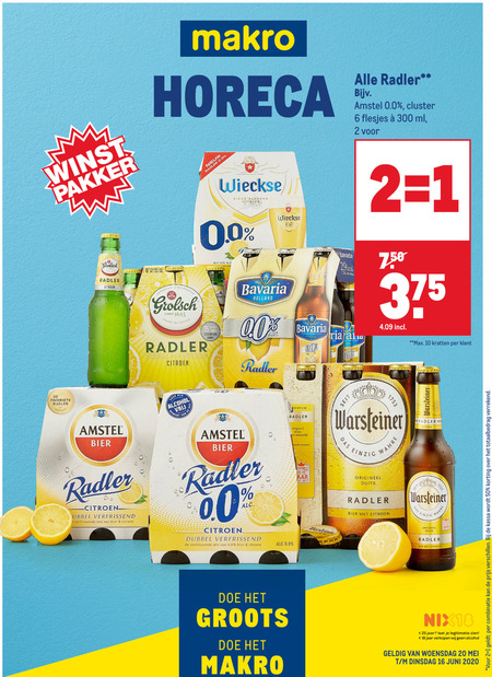 Bavaria   radler bier folder aanbieding bij  Makro - details