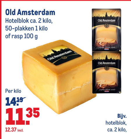 Old Amsterdam   geraspte kaas, kaas folder aanbieding bij  Makro - details